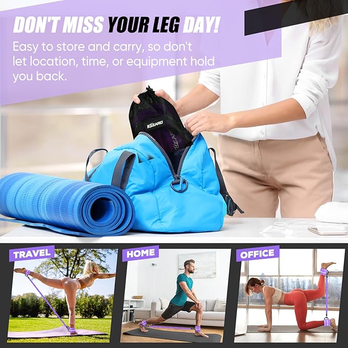 Ankle Resistance Bands with Cuffs for Working Out, Resistance Bands for Women, Exercise Bands for Leg and Glute, Booty Workout Equipment for Kickbacks, Butt and Hip Training, Ankle Weights Bands Set