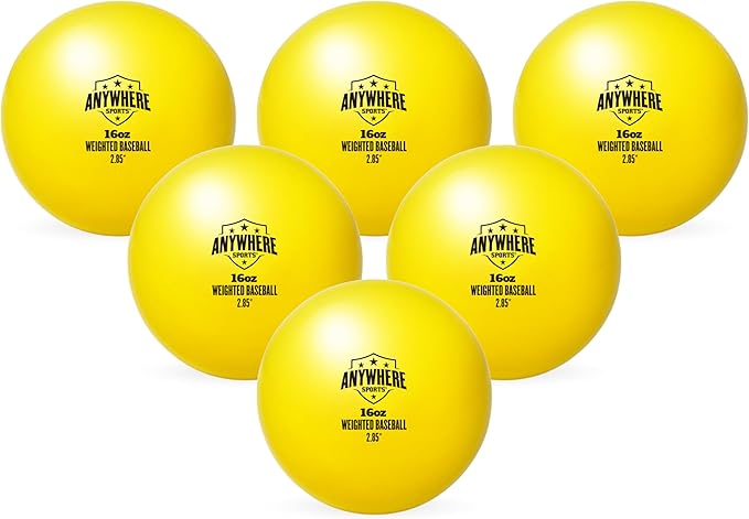 Weighted 16 oz Training Baseballs - Hitting & Pitching for All Skill Levels - Improve Power and Mechanics with Weighted Baseball Training Balls, 2.85” Diameter-StrideForce Fitness