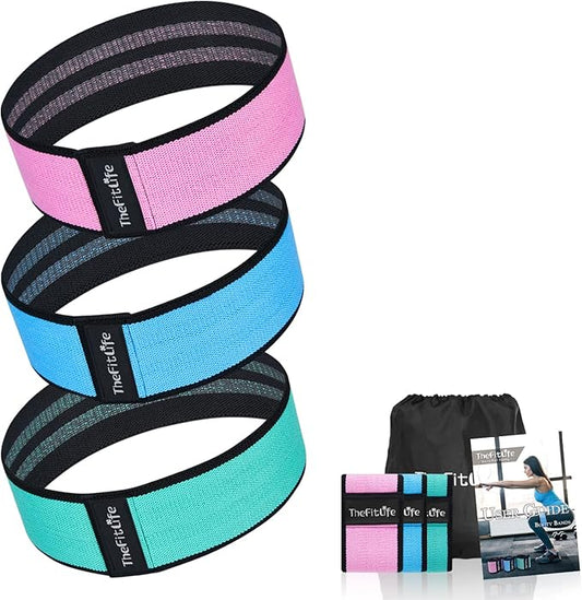 TheFitLife Resistance Exercise Bands for Women - Fabric Workout Bands for Booty, Hip, Glute, Leg, Thigh, Squat, Butt Lift Excersize and Fitness Loop Bands for Home Gym-StrideForce Fitness
