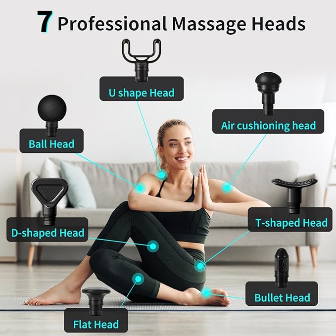 arboleaf Massage Gun deep Tissue, 6 Speeds Powerful Handheld Percussion Muscle Massager Gun with Portable Travel Case for Back, Shoulder, Sore Muscles, Pain Relief for Athletes, Relax, Gifts-StrideForce Fitness