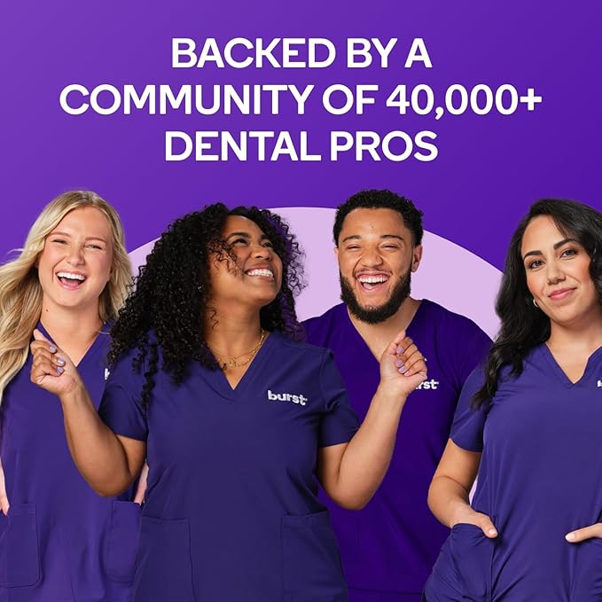 BURST Replacement Heads for Nova Sonic Toothbrush (Blue) | Super-Soft Bristles Reduce Risk of Abrasion & Irritation | Tapered Ends Reach Below The Gumline | for a Whiter, Brighter Smile