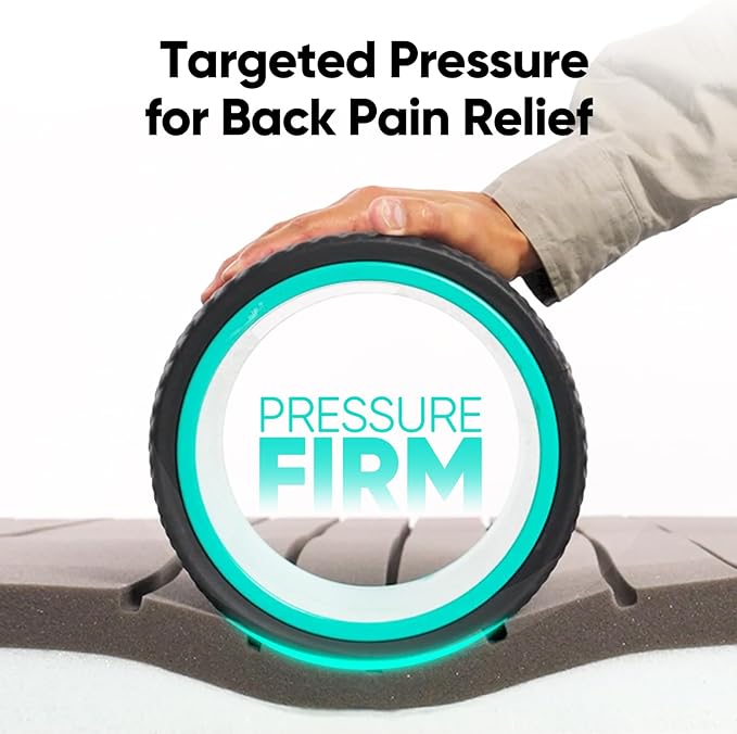 FitBeast Back Roller - Deep Tissue Massage Wheel, Yoga Wheel & Back Stretcher for Pain Relief (9'', Blue)-StrideForce Fitness