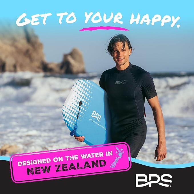 BPS 'Storm' Bodyboard with Premium Coiled Leash - Lightweight with EPS Core, Durable for All Wave Conditions-StrideForce Fitness