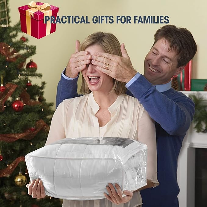 yescool Weighted Blanket for Adults (25 lbs, 88” x 104”, White) Cooling Heavy Blanket for Sleeping Perfect for 240-260 lbs, King Size Breathable Blanket with Premium Glass Bead-StrideForce Fitness