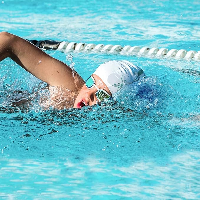 COPOZZ Stylish Silicone Swim Cap for Women – Comfortable, Durable, and Hair-Protecting Design-StrideForce Fitness