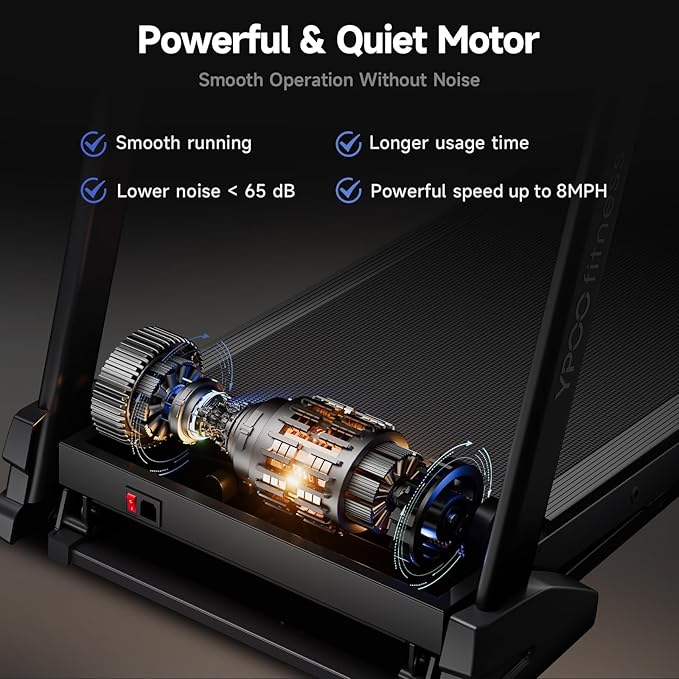 Treadmills for Home Use, Walking Pad Treadmill with Incline, Auto Foldable Treadmill for Home, 8.0 MPH Running Treadmill with Bluetooth Enabled, 300 lbs User Capacity-StrideForce Fitness