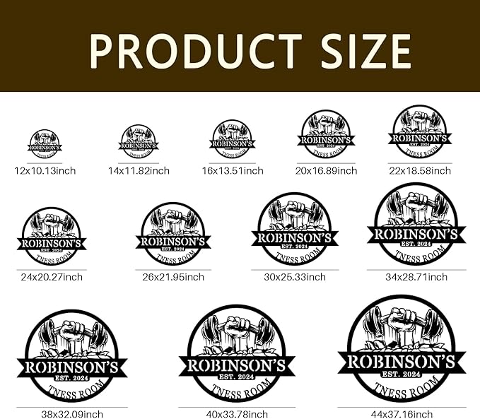 Personalized Home Gym Signs - Custom Metal Art for Workout Room – Enrich your Home Gym Decor with Unique Personalized Gym Sign & Weight Lifting - Custom Name Plaque-StrideForce Fitness