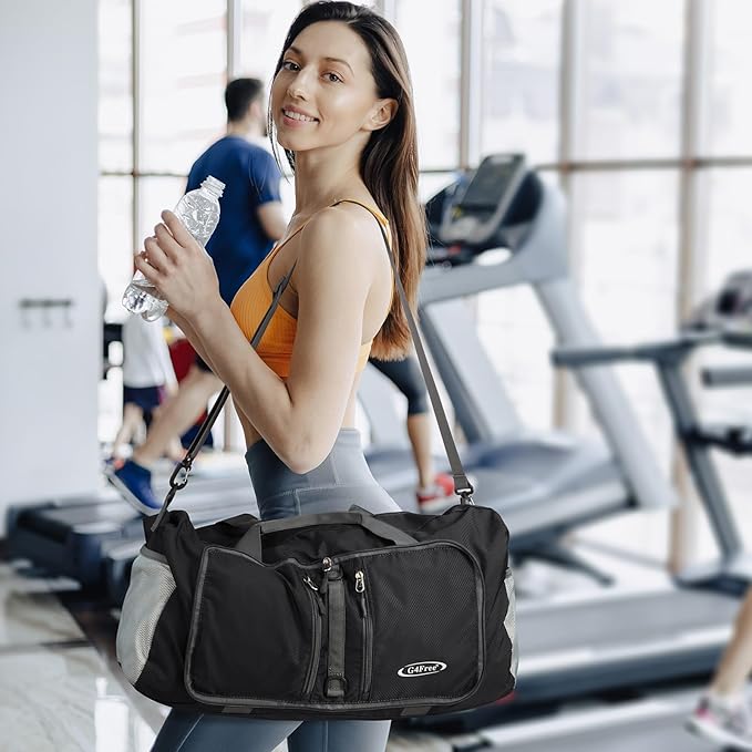 G4Free 40L/65L Foldable Duffel Bag, Water-Repellent Travel Backpack, Lightweight Carry Bag for Overnight Weekender Sports Men Women-StrideForce Fitness