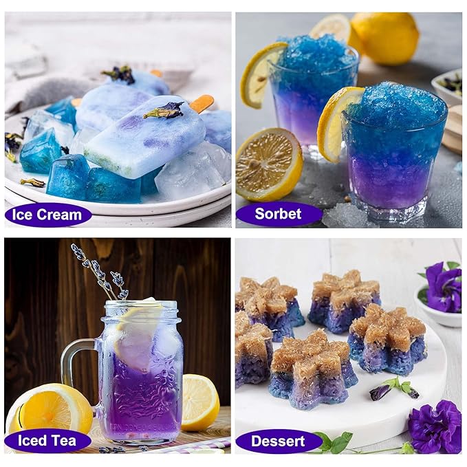 TEARELAE - Butterfly Pea Flower Tea - 50 Count Butterfly Pea Flower Tea Bags - Natural Coloring for Food, Baking, Iced Tea - Caffeine-Free, Non-GMO-StrideForce Fitness