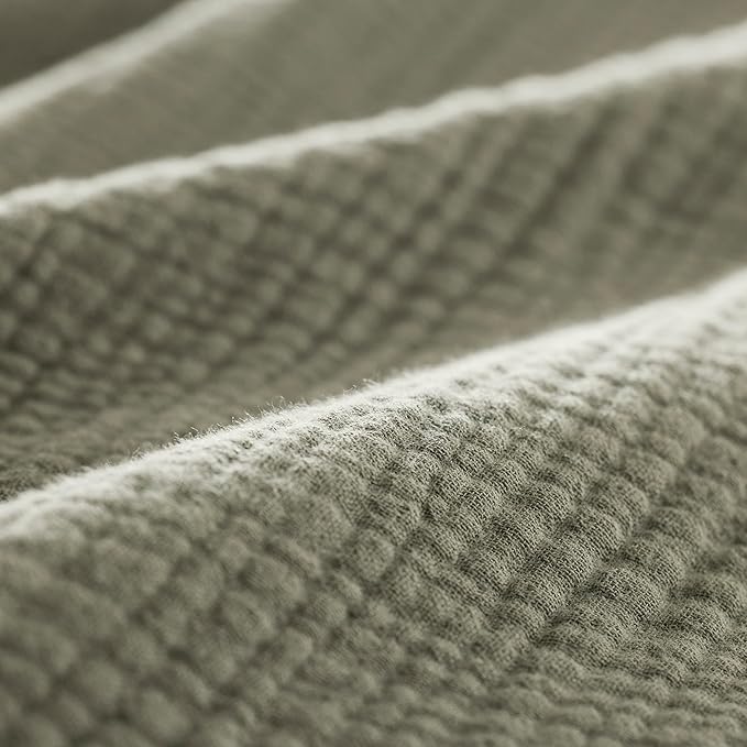 BOLL & BRANCH Dream Bed Blanket - King/Cal King, Sageleaf - Luxury 100% Organic Cotton - Soft, Lightweight and Breathable - Cloud-Like Touch-StrideForce Fitness