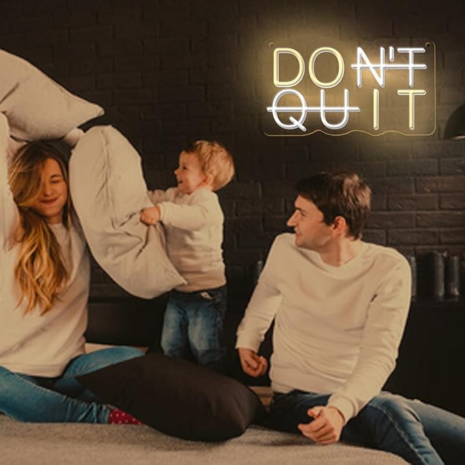 Don't Quit Led Neon Signs Office for Room Yoga Man Cave Gamer Room Do It Light Up Home Boy's Room Sports Room Home Gym Decor Powered by 5V USB with Dimmable Switch-StrideForce Fitness