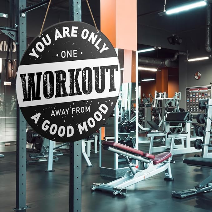 Gym Sign Decor, Home Gym Sign, Workout Room Fitness Room Decor Gym Sign Decoration, Gym Gift for Trainer Exercise Lover, Your Are Only One Workout-StrideForce Fitness