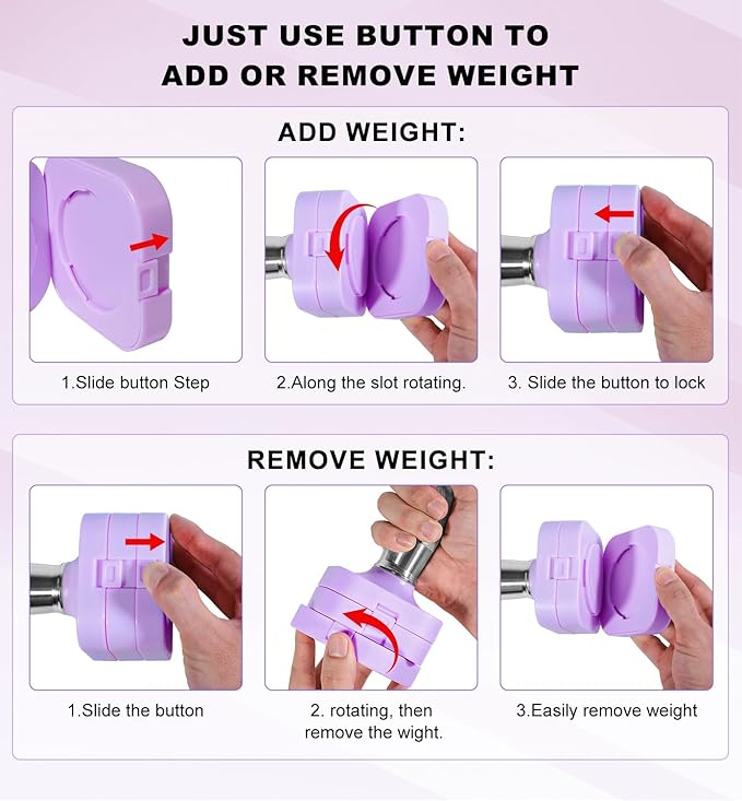 15LB 20LB 50LB Adjustable Dumbbell Set Free Weights Dumbbells Set for Women Men Hand Weights Sets Adjust Dumbbell Weight Sets for Home Gym Exercise Workout Strength Training Equipments-StrideForce Fitness