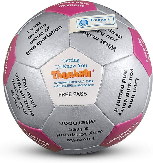 Trainers Warehouse 6" Thumball Collection, 32 Prompts for Conversation, Team Building, Relationship and Training-StrideForce Fitness