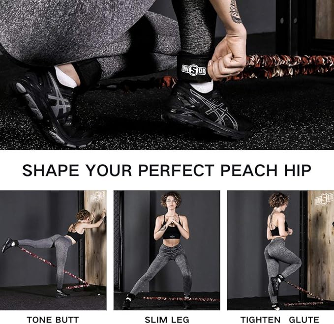 INNSTAR Ankle Resistance Bands, Ankle Bands for Working Out, Adjustable Butt Glutes Workout Equipment, Leg Resistance Bands for Women & Men Fitness Equipment