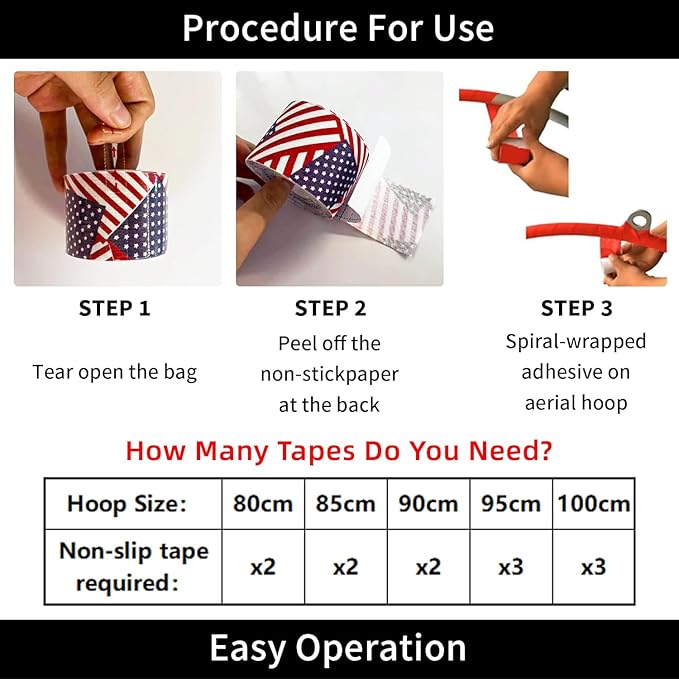 PRIOR FITNESS Premium Lyra Hoop Tape 16.4ft/40cm Aerial