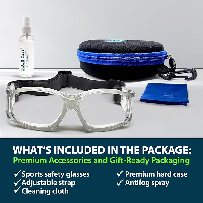 BLUE CUT Safety Outdoor Sports Goggles Unisex Anti Fog Ideal For Basketball Racquetball-StrideForce Fitness