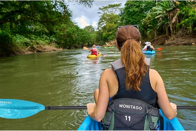 Kayak Paddles with Alloy Shaft and PP Blade, Floating Kayaking Oars, Adjustable 230-250 cm/90-98 Inches, 210-230 cm/82-90 Inches-StrideForce Fitness