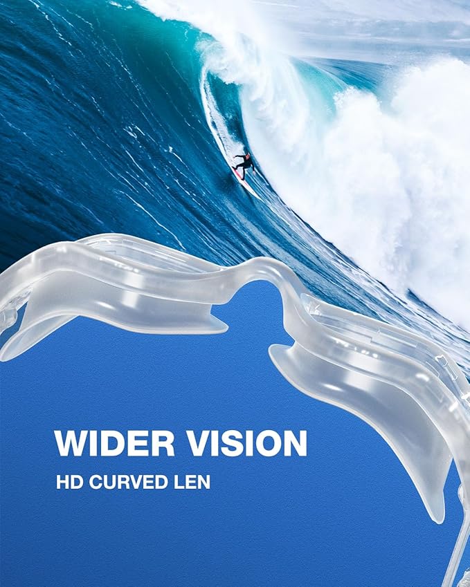 ZIONOR G1 Lite Swim Goggles with Swim Cap Comfortable Anti-fog Swimming Goggles Cap Set for Adult Men Women-StrideForce Fitness