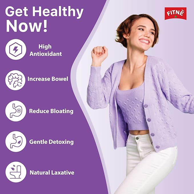 FITNE Black Currant Herbal Green Tea Fruity Garcinia Senna Infusion Gentle Detox Cleansing Boost Antioxidant Wellness Tea No Calories, 15 Tea Bags-StrideForce Fitness