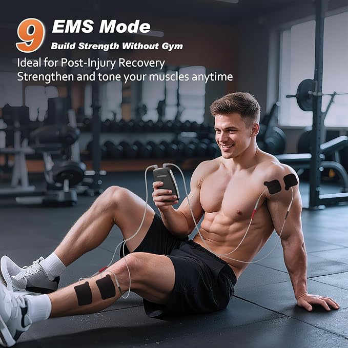 TENS Unit Muscle Stimulator and EMS Pelvic Floor Muscle Exercise. Multifunctional Impulses to Pain Relief for Muscle,Joints and Muscle Strengthening Training.Specialized Storage Gift Box.(DJE2A0)