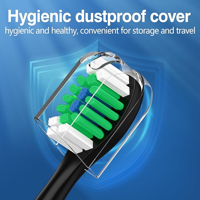 Lanveda Replacement Toothbrush Heads Compatible with Philips Sonicare Replacement Heads, Replacement Brush Head Compatible with Phillips Sonicare 4100 5100 5300 6100 Electric Toothbrush, 12 Pack