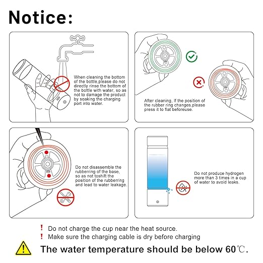 snawowo Glass Hydrogen Water Bottle Generator 16oz/460ml- 2500+PPB Concentration SPE/PEM Technology - Enhanced Vitality Improving Health |Food-grade |LED Display |Type-C Charging for Daily Use or Gift-StrideForce Fitness
