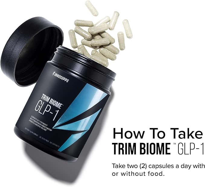 InnoSupps Trim Biome™ GLP-1 | Gut Health + Metabolic Support* | Prebiotic + Probiotic + Postbiotic | Akkermansia + Berberine | 60 Capsules. 30 Servings-StrideForce Fitness