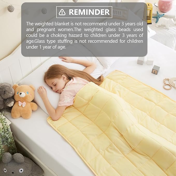 L'AGRATY Weighted Blanket - 36"x48" 5lbs Weighted Blanket Microfiber Material with Glass Beads Small Blanket for All-Season Summer Fall Winter Soft Thick Blanket-StrideForce Fitness