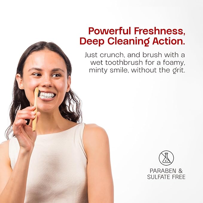 Kalyaan Kids Toothpaste Tablets with Fluoride | Whitening, Sensitivity Relief & Cavity Protection | Chewable, Plastic-Free, Travel-Friendly - Strawberry, 90 Count, Made in USA