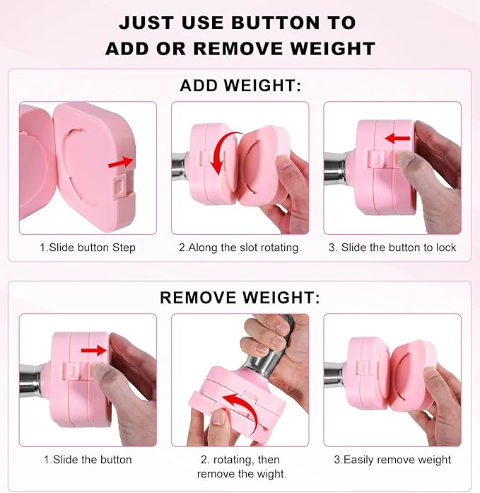 15LB 20LB 50LB Adjustable Dumbbell Set Free Weights Dumbbells Set for Women Men Hand Weights Sets Adjust Dumbbell Weight Sets for Home Gym Exercise Workout Strength Training Equipments-StrideForce Fitness