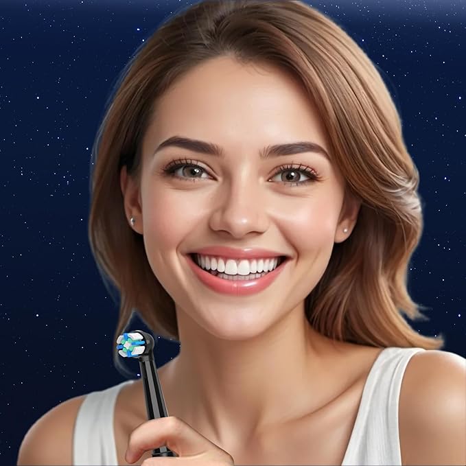 IO Replacement Heads Compatible with Oral b iO 2/3/4/5/6/7/8/9/10/Deep Clean Electric Toothbrush, Brush Heads Compatible with Oral b iO for Teeth Clean (6 Black)