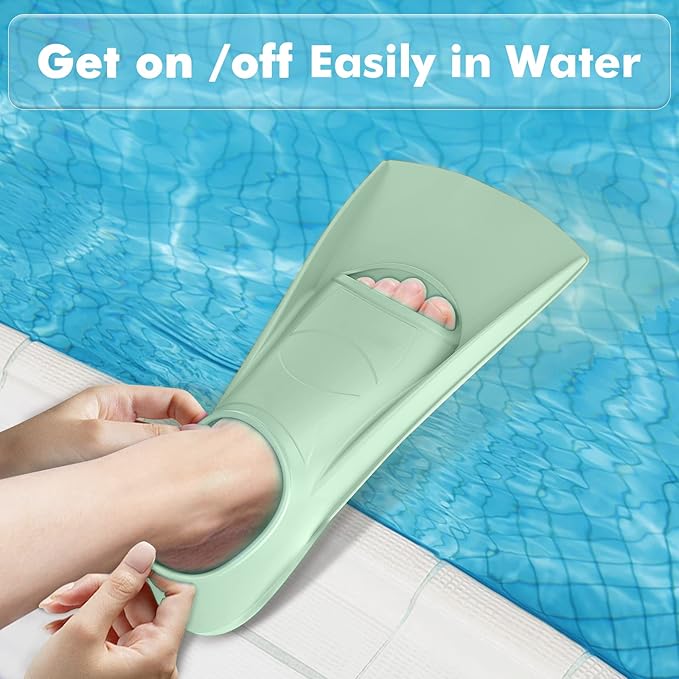 Gintenco Swim Fins, Kids Swim Training Fins for Lap Swimming, Travel Size Flippers with Mesh Bag, Silicone Swimming Fins for Kids Teens Adults Women Men-StrideForce Fitness