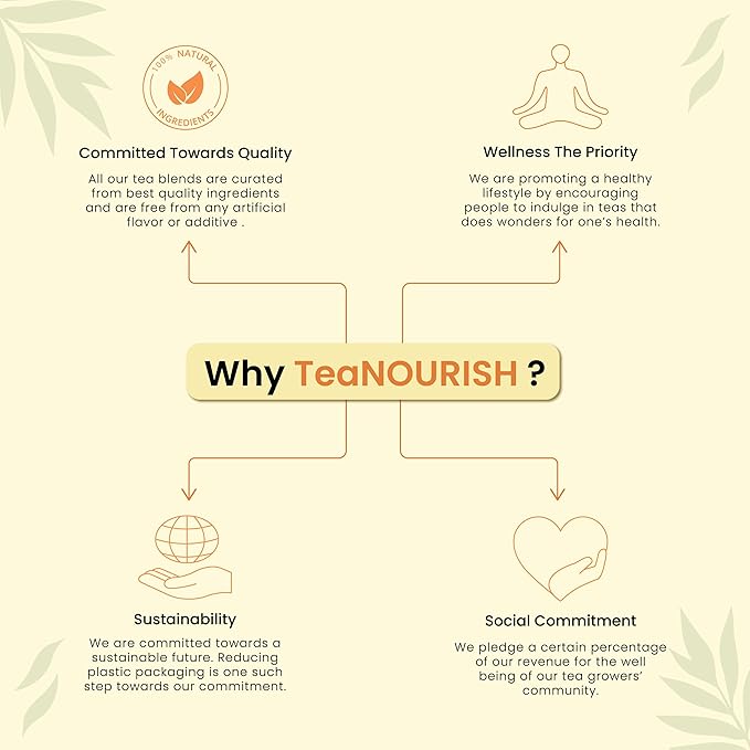 TeaNOURISH Mint Soother Green Tea | Darjeeling Loose Leaves | Blended with Fresh Mint & Peppermint Leaves | Refreshing & Calming Tea | 50 Cups - 3.53oz/100g (Pack of 2)