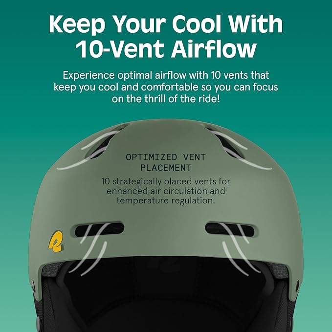 Retrospec Comstock Ski Helmet - Snowboard Helmet for Adults & Youth - Adjustable Fit Snow Helmet with Protective Shell and Breathable Vents for Men, Women, Boys & Girls-StrideForce Fitness