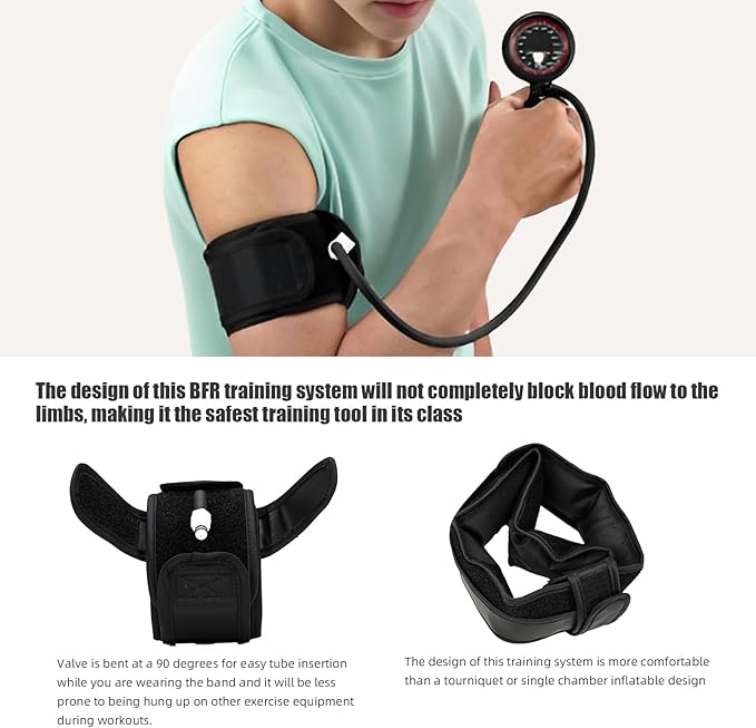 2025 New BFR Training System Blood Flow Restriction Bands Occlusion Training Gym Restricting Venous Growth Hormone and Muscle Strength Training Fitness Workout Body Building-StrideForce Fitness
