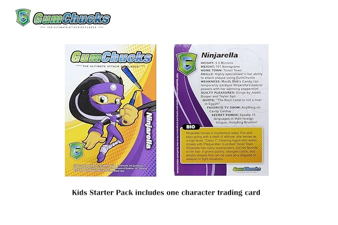 GumChucks Orthodontic Flossers Dental Floss - Floss for Braces - Brace Floss Picks - Gum Flossing Picks - Ortho Dental Flossers (Kids Starter Pack)