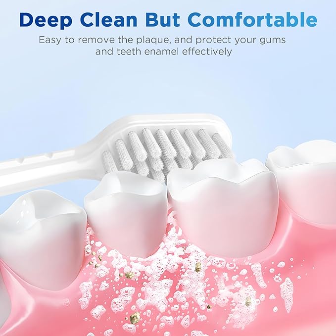 Oralphi Sensitive Gum Care Replacement Brush Heads for Waterpik Complete Care 5.0/9.0 (CC-01/WP-861), STRB-3WW, Ultra Soft Bristles with Cover, Sonic Electric Tooth Brush Refill Heads (4-Pack, White)