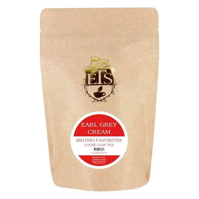 English Tea Store Earl Grey Cream Loose Leaf Tea Pouches - 4oz | Bergamot with Vanilla Notes | Ceylon Black Tea | Smooth Flavor | Rich Aroma-StrideForce Fitness