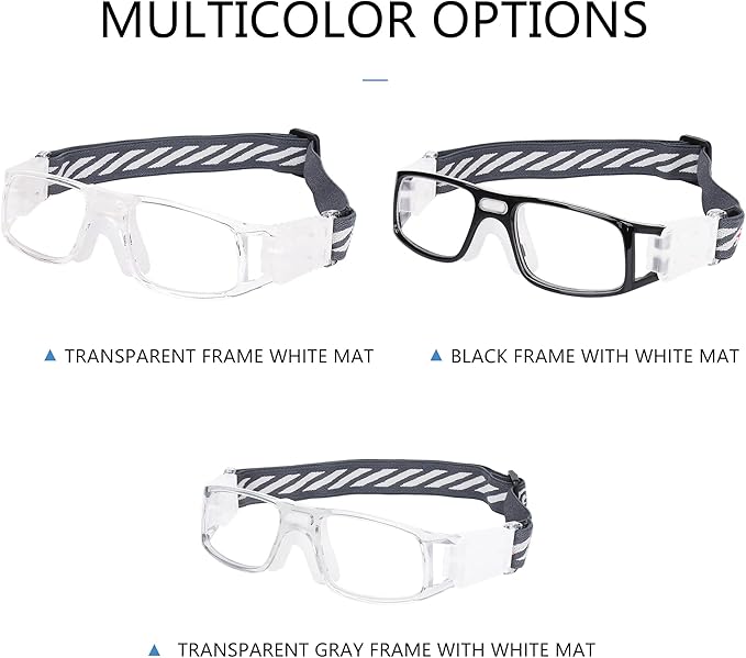 Men Basketball Glasses.Soccer Football Sport Protective Eyewear Safety Goggles,Sports Glasses For Replaceable Lens-StrideForce Fitness