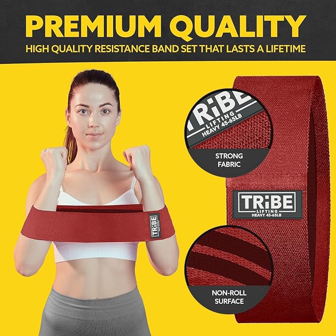Fabric Resistance Bands for Legs - Workout Bands Resistance Bands for Men and Women - Booty Bands for Working Out - Exercise Bands Resistance Bands Set - Elastic Bands for Exercise-StrideForce Fitness