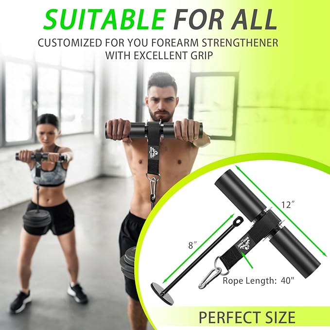 Forearm Strengthener Roller with Loading Pin and Thick Foam Grip β Multi-Functional Wrist Roller & Arm Blaster for Forearm, Wrist, and Grip Strength Training