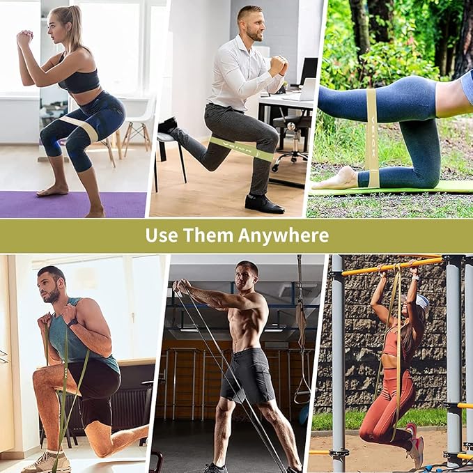 VEICK Resistance Bands for Working Out, Exercise Bands, Workout Bands, Pull Up Assistance Bands, Long Heavy Stretch Bands Set for Men and Women, Power Weight Gym at Home Fitness Equipment-StrideForce Fitness