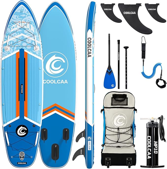 Inflatable Paddle Board, Stand Up Paddleboard with Premium SUP Accessories for Fishing & Yoga, 460lb Capacity, Non-Slip EVA Deck, Blow Up Paddle Boards for Adults & Beginner-StrideForce Fitness