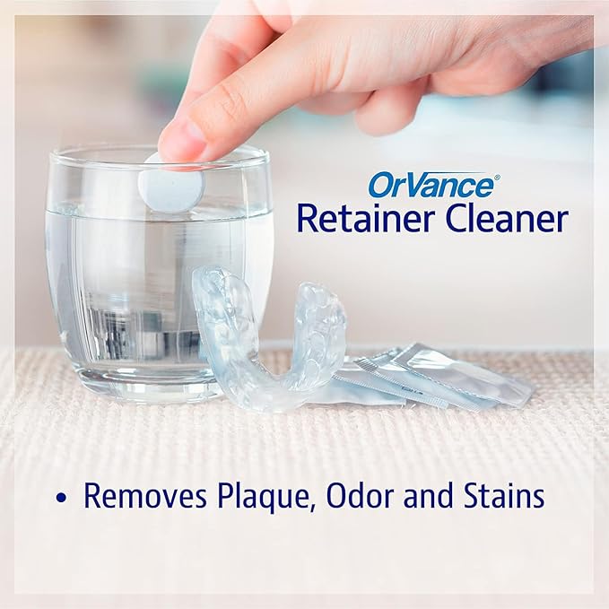 OrVance Retainer Cleaner Tablets (6 Month Supply) | Only 2 Cleanings Per Week Required | Removes Odors, Stains, Plaque for Invisalign, Mouth/Night Guards, and Removable Orthodontic Appliances