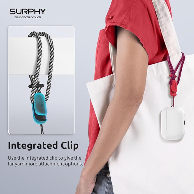 SURPHY 2 Pack Phone Lanyard for Cellphone Case, Phone Wrist Strap for Case, Cellphone Strap with 2-Color Braided, Charm Wrist Lanyard for Women and Men, Cellphone Wrist Lanyard for Women, Red & Black