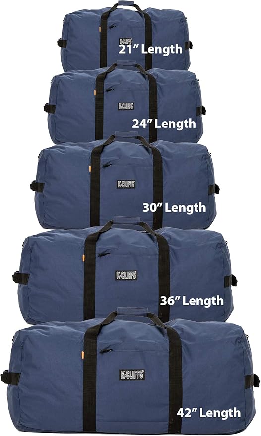 Heavy Duty Cargo Duffel Large Sport Gear Drum Set Equipment Hardware Travel Bag Rooftop Rack Bag (21" x 10" x 9", Navy)