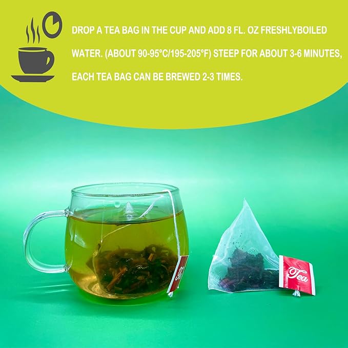 Samcci - Dandelion Leaf & Root Tea bags, 50 Teabags, Natural Roasted Dandelion Herbal Tea for Liver & Kidney Health, Support Digestion & Enhance Immune System, Caffeine Free-StrideForce Fitness