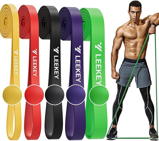 LEEKEY Resistance Bands Set for Pull-Up Assistance & Full-Body Training, Multi-Level Exercise Bands with Bag for Home Workouts, Physical Therapy, Strength Training (Men/Women)-StrideForce Fitness