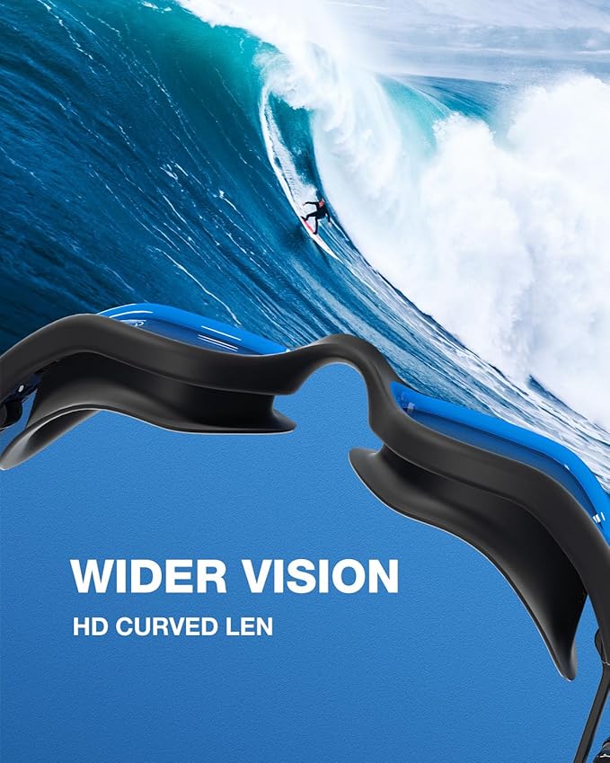 ZIONOR G1 Lite Swim Goggles with Swim Cap Comfortable Anti-fog Swimming Goggles Cap Set for Adult Men Women-StrideForce Fitness